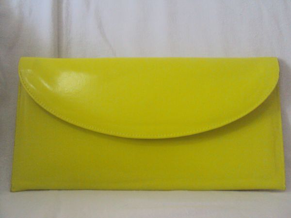 Carteira amarelo neon lisa